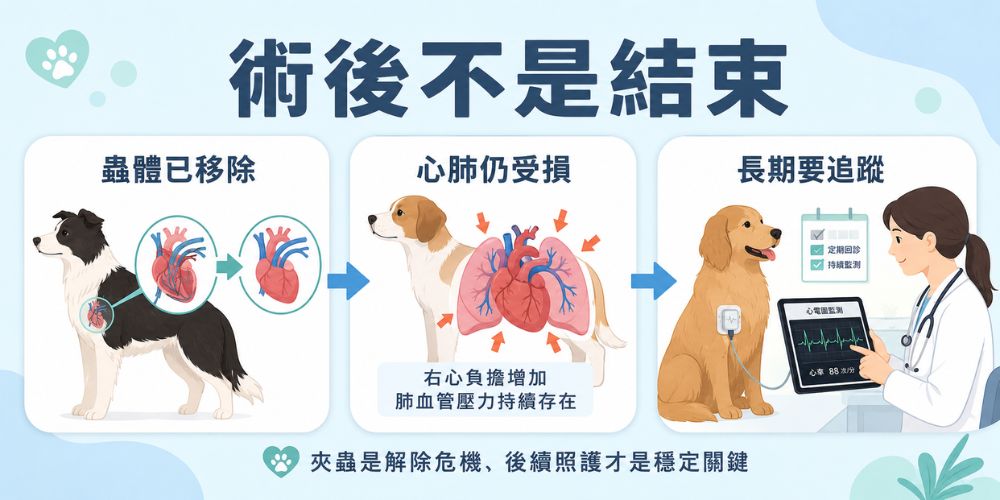 狗狗心絲蟲術後仍要長期追蹤