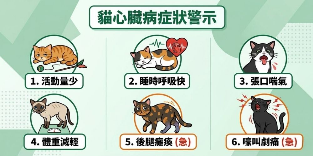 貓心臟病症狀警示
